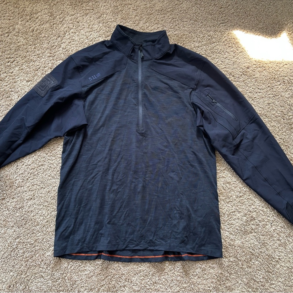 5.11 Tactical Blue Lightweight Quarter-Zip Jacket